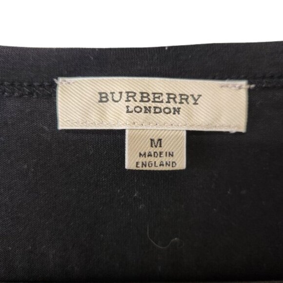 Burberry London Men’s Medium T-Shirt – Black w/ Embossed Logo – Made in England - Picture 2 of 8